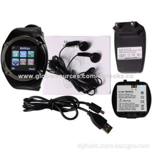 MQ998 GSM Watch Mobile Phone with Camera, Bluetooth and FM Touchscreen, Single SIM Card, Quad Band